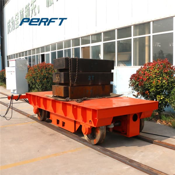 Cable Reel Operated Electric Flat Cart For Steel Coil Transport